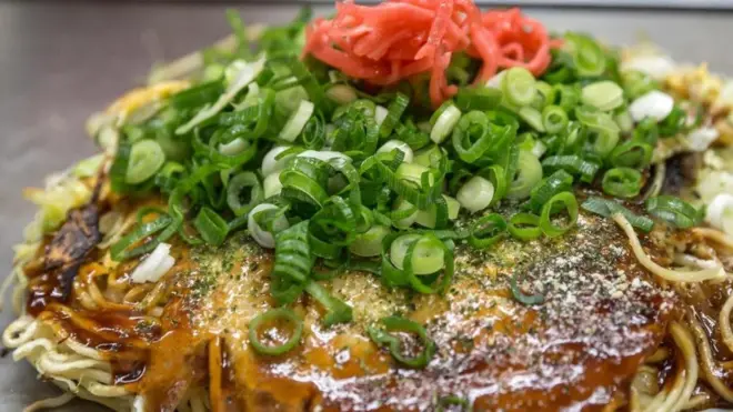 Okonomiyaki has been called "the Japanese pizza" or "the Japanese pancake"