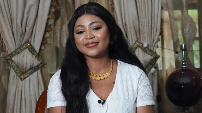 Regina Daniels during interview with BBC News Pidgin