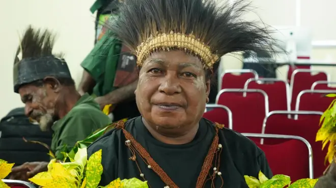 Rufina Gebze kini berusia 47 tahun. Dia adalah perempuan dari masyarakat adat Marind Anim, suku terbesar di Papua bagian selatan.

