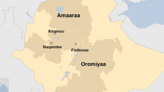 Danaa bakka itti argama Kiramuu agarsiisu