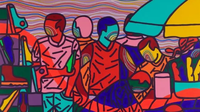 "It's the only thing I know how to do. So painting is my life," Ategwa told the BBC. "At times when I'm angry, painting calms me down."