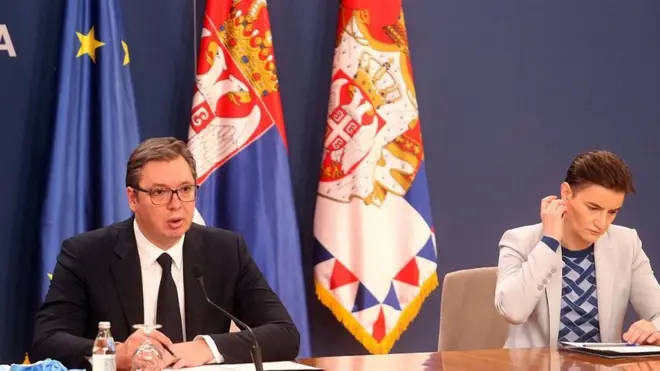 Predsednik Srbije Aleksandar Vučić i premijerka Ana Brnabić