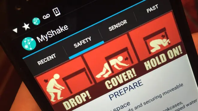 في المستقبل، ستتلقى الهواتف الذكية التي تحمل تطبيق ماي شيك تحذيرات من الزلازل.