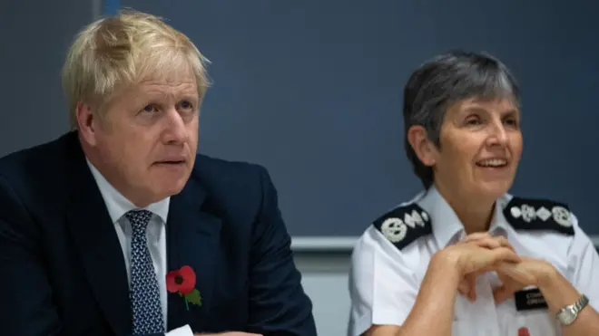 Boris Johnson and Cressida Dick