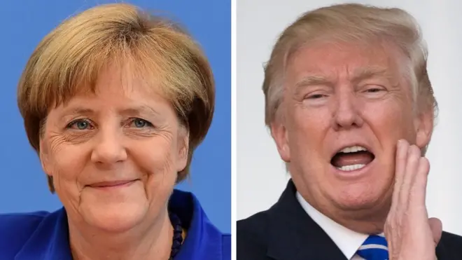 دونالد ترامب يقول إنه يثق في فلاديمير بوتين وأنغيلا ميركل