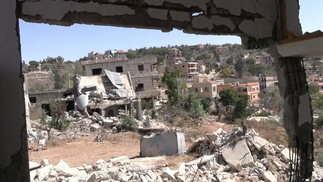 منازل مدمرة في جنوب لبنان