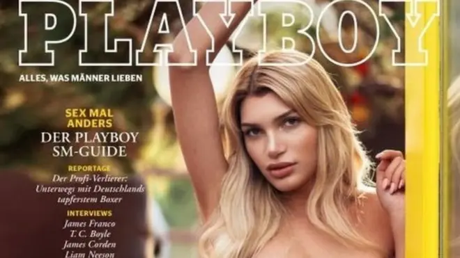 Walau sebelumnya sudah ada transgender yang tampil di Playboy, Giuliana Farfalla merupakan yang pertama menjadi model sampul.