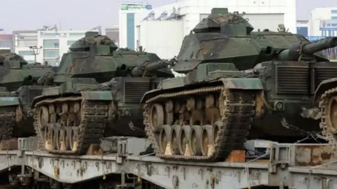 Başikaya türk ordusuna məxsus tankların eyridilməsi bildirilir (Şəkil: Arxiv)