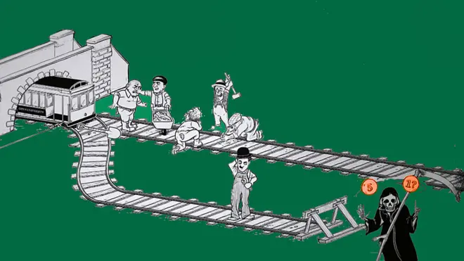 Dibujo del diagrama del tranvía