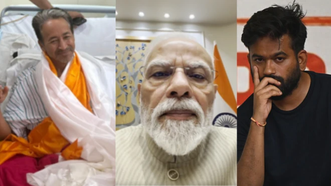 டெல்லி சிஜேபி போராட்டம், சோனம் வாங்சுக் உண்ணாவிரதம், மோதி வீடியோ