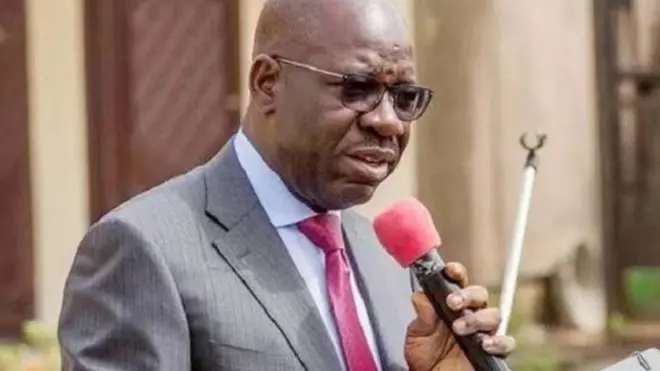 Govnor Godwin Obaseki of Edo state join People's Democratic Party .on Friday