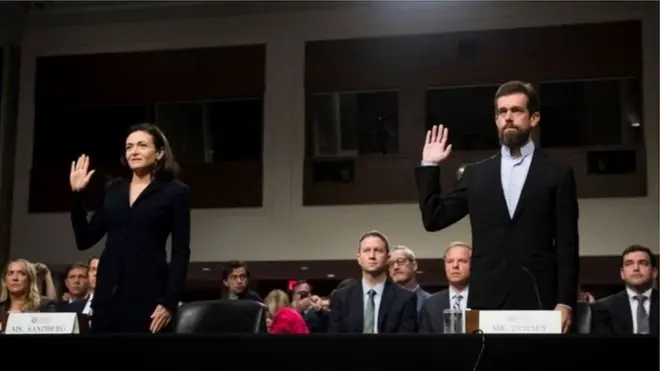 Шеріл Сандберг і Джек Дорсі відповіли на запитання сенаторів