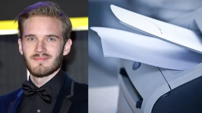 PewDiePie y una impresora