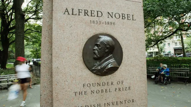 Monument to Alfred Nobel in New York