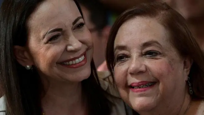 María Corina Machado y Corina Yoris