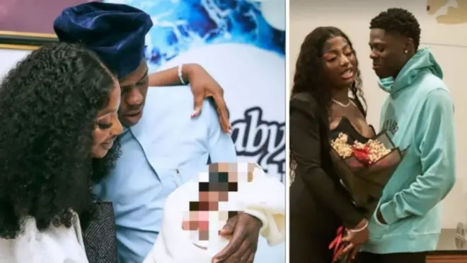 A couple with their child