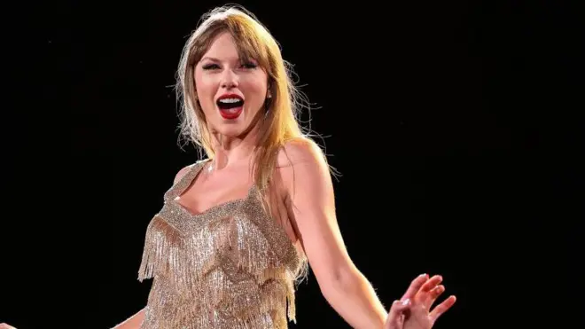 Taylor Swift durante uno de sus conciertos en México en el Eras Tour.