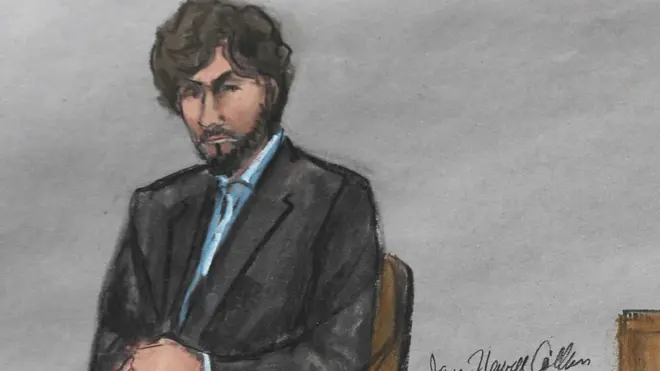 Джохар Царнаев в суде (фотография 2015 года)