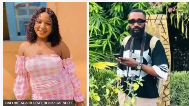 Aworan Oloogbe Salome Adaidu ati Timileyin Ajayi.