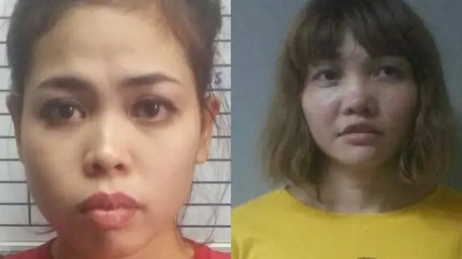 Siti Aisyah dan Doan Thi Huong terancam hukuman mati jika terbukti bersalah.