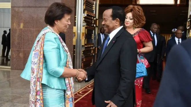 Elle a été reçue mardi par le président Paul Biya, selon Richard Onanena, correspondant de la BBC à Yaoundé, la capitale du Cameroun.
