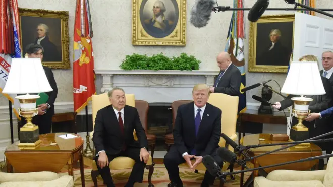 Президент Трамп ва Президент Назарбоевнинг Рқ Уйдаги учрашуви