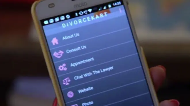 ડિવોર્સકાર્ટ એપ્લિકેશનનો સ્ક્રીનશોટ