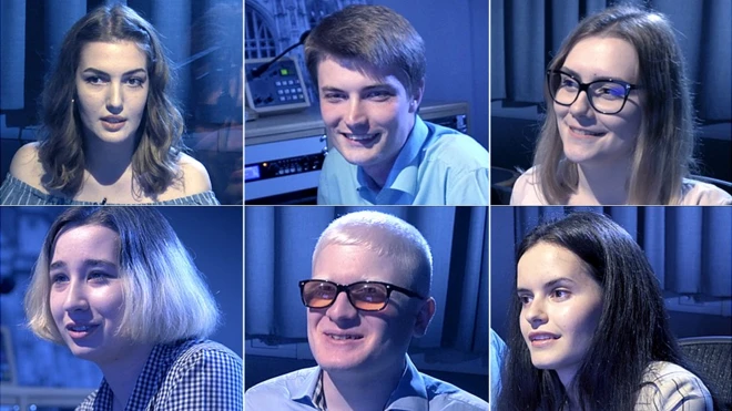 Участники игр 5-7 шоу-викторины "Пятерка по английскому" о Британии и английском языке (проект Би-би-си “Уроки английского и тесты”)