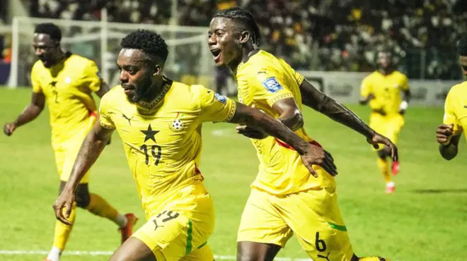 black stars players celebrate