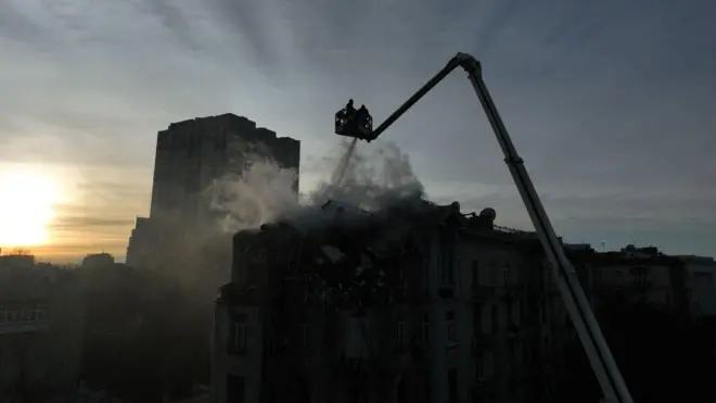 Київ, російська атака на Новий рік