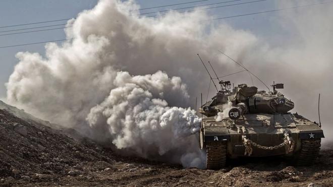 Израильский танк на Голанах