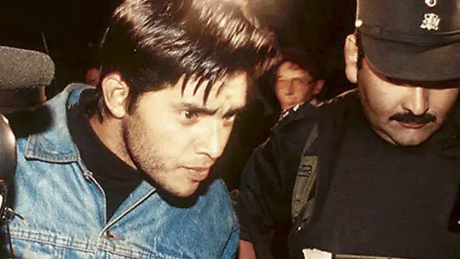 Palma Salamanca, miembro clave del Frente Patriótico Manuel Rodríguez, tras su detención en 1996. (Imagen: La Tercera)