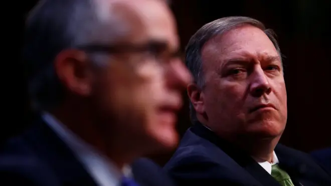 蓬佩奥(Mike Pompeo)说，长期来看，美国最大的安全挑战来自中国，而非俄罗斯。