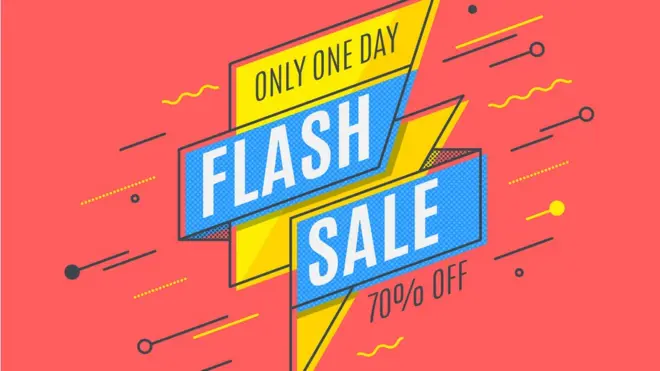 Las "flash sales" (ofertas relámpago) solo están disponibles por un tiempo limitado.