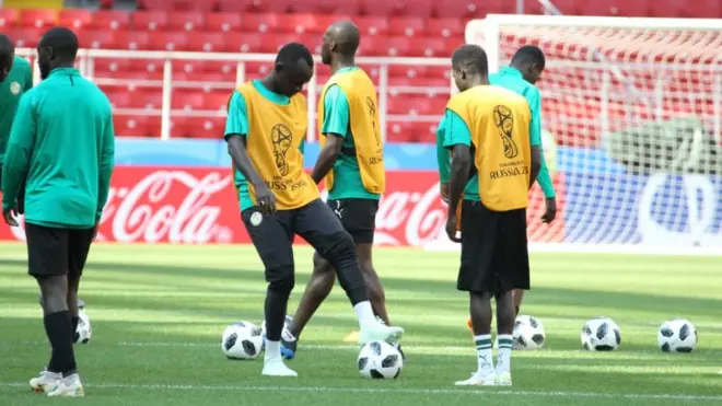Une séance d'entrainement du Sénégal en Russie