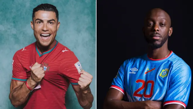 Portugal and DR Congo players