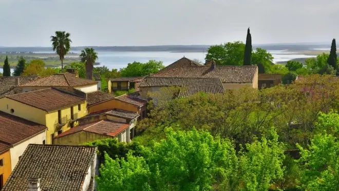 Vista del pueblo abandonado de Granadilla