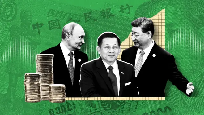 ပြင်ပငွေကြေးစီးဆင်းမှုတွေအတွက် စစ်ကော်မရှင် ကသူ့ရဲ့ မဟာမိတ် တရုတ်၊ ရုရှားတို့နဲ့ သီးခြားဘဏ္ဍာရေးစနစ် ထူထောင်ဖို့ နည်းလမ်းရှာလာ 