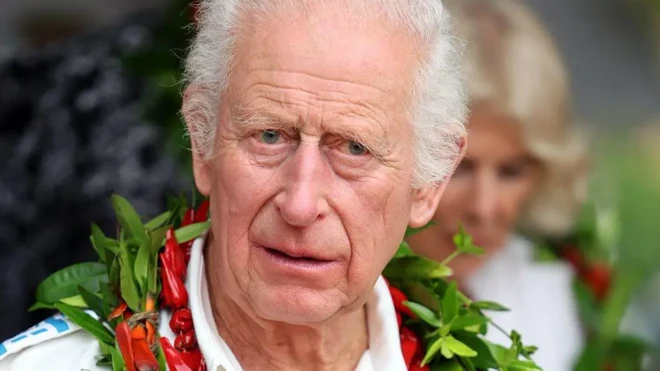 تصویری از چهره پادشاه بریتانیا