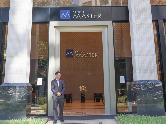 Entrada do Banco Master em São Paulo