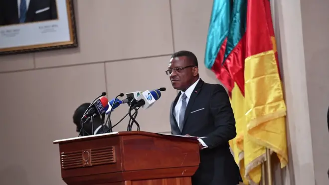 Dion Ngute Joseph di Cameroon Prime Minister open national dialogue