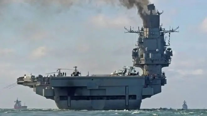 El Almirante Kuznetsov se unirá a embarcaciones rusas que ya están en las costas sirias.