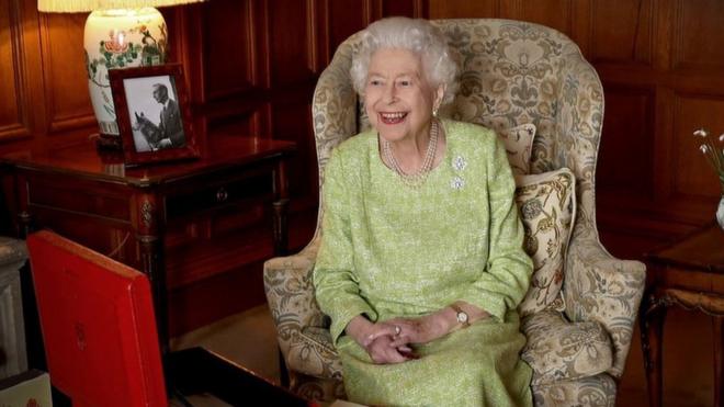 The Queen, pictured on her Platinum Jubilee