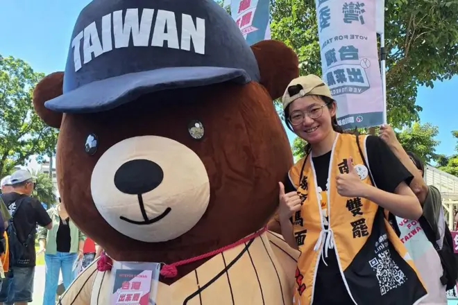 “罢团”志工林敬桐