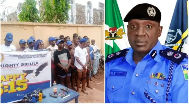 Aworan awọn ọmọ ẹgbẹ okunkun ni ipinlẹ Delta