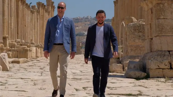 Prince William and Jordan's Crown Prince Al-Hussein bin Abdullah II