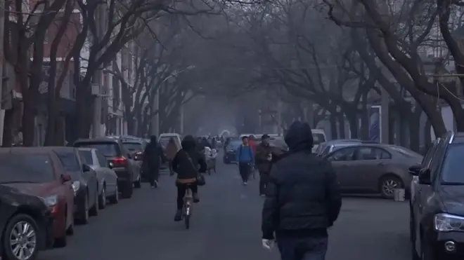 北京的雾霾略有消散