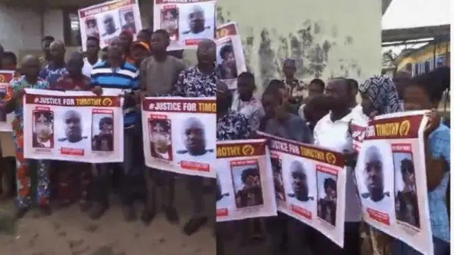 Awọn ọdọ ilu Eruwa to n se iwọde