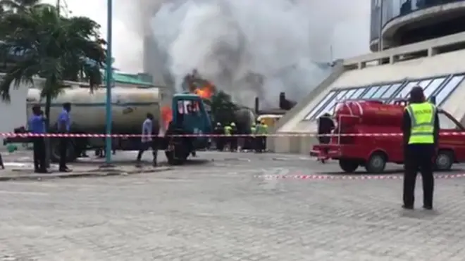 Lagos tanker fire happun for Eco bank