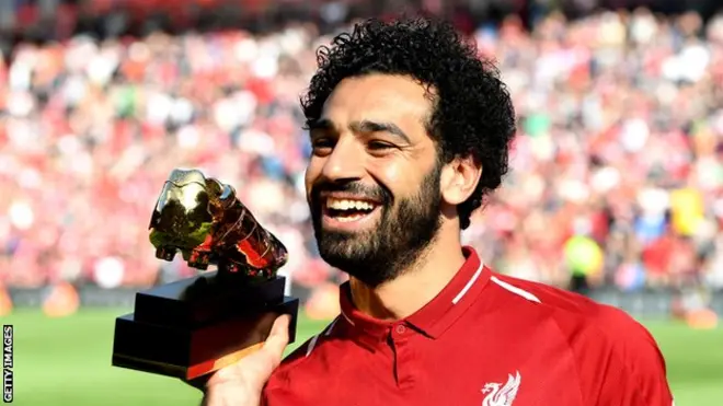 Salah don score 32 goals for Premier League, 11 for Champions League and 1 for FA Cup dis seson